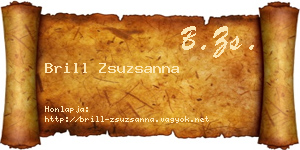 Brill Zsuzsanna névjegykártya